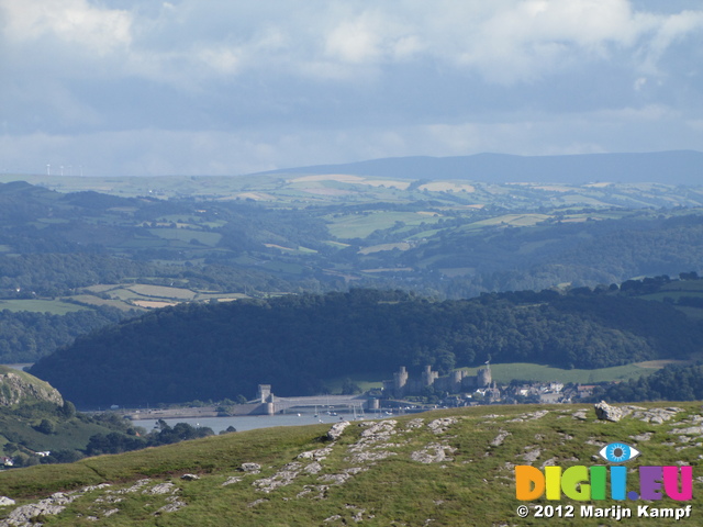 SX23179 Conwy Castle from Great Orme's Head